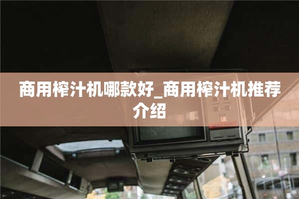 商用榨汁机哪个好_推荐介绍商用榨汁机